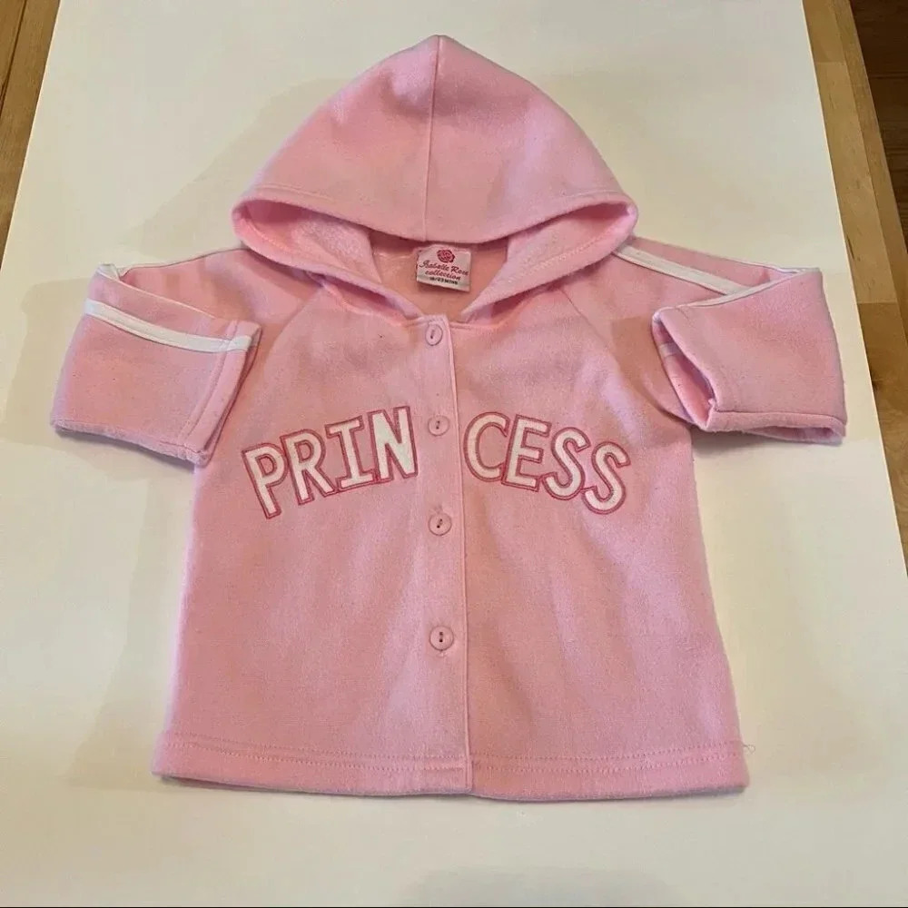 Isabelle Rose Collection Pink Princess Track Jacket Sweatshirt 18-24 months